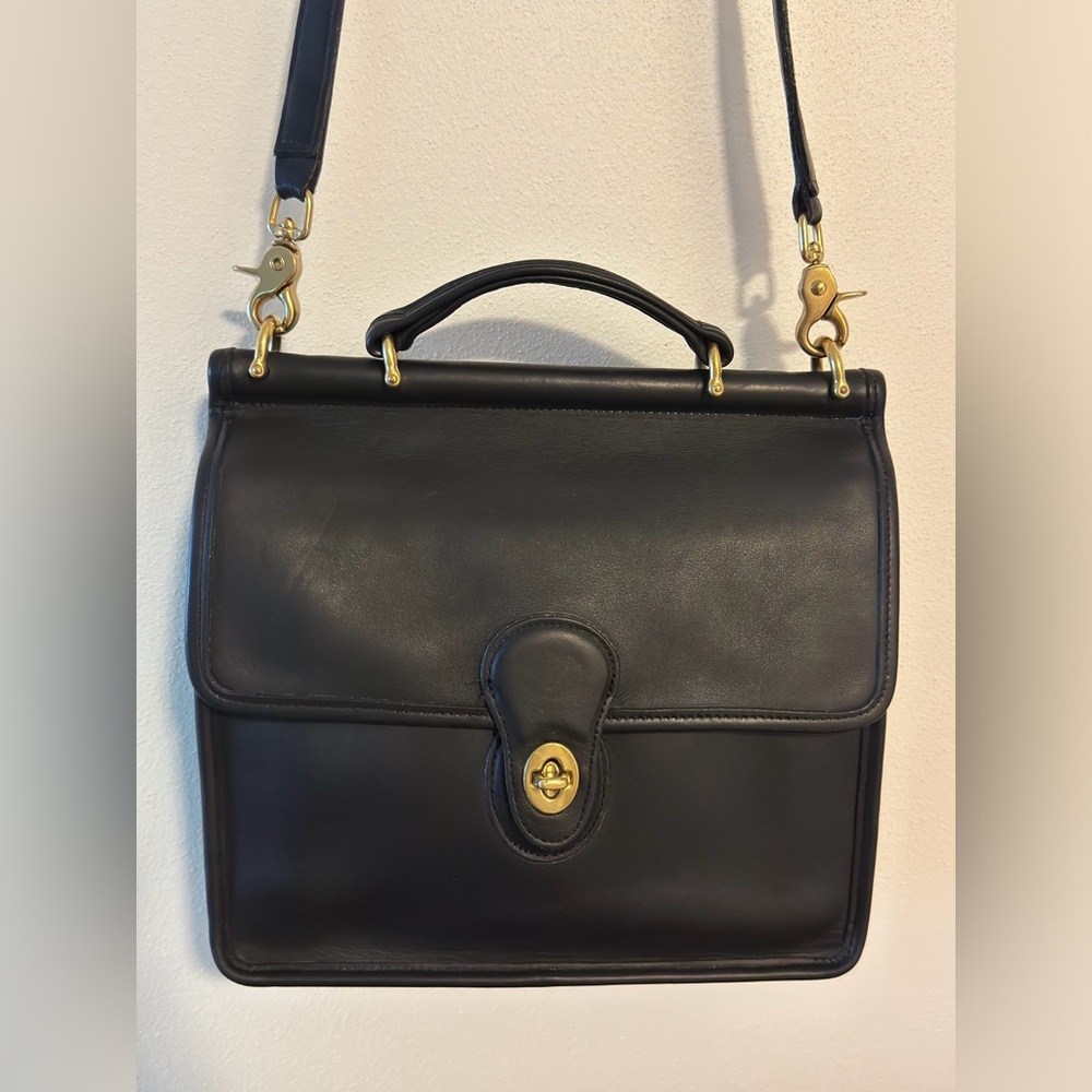 Coach | Vintage Coach Black Italian Leather Willis Bag GC9 -9927